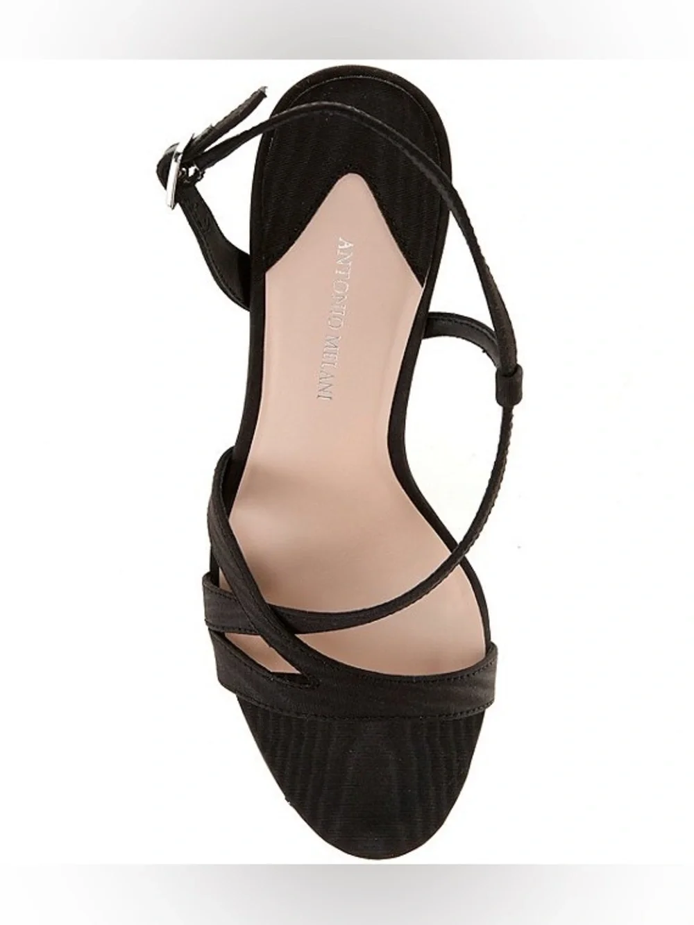 NEW Antonio Melani Larie Rhinestone Satin Slingback Dress Sandals Sz 6.5